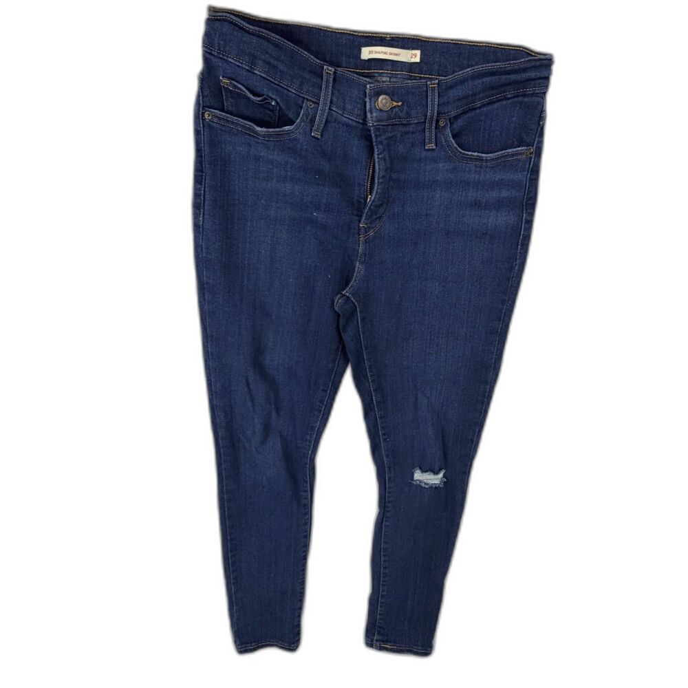 Levi’s 311 Shaping Skinny Jeans Women’s 29 Dark Wash Distressed Denim
